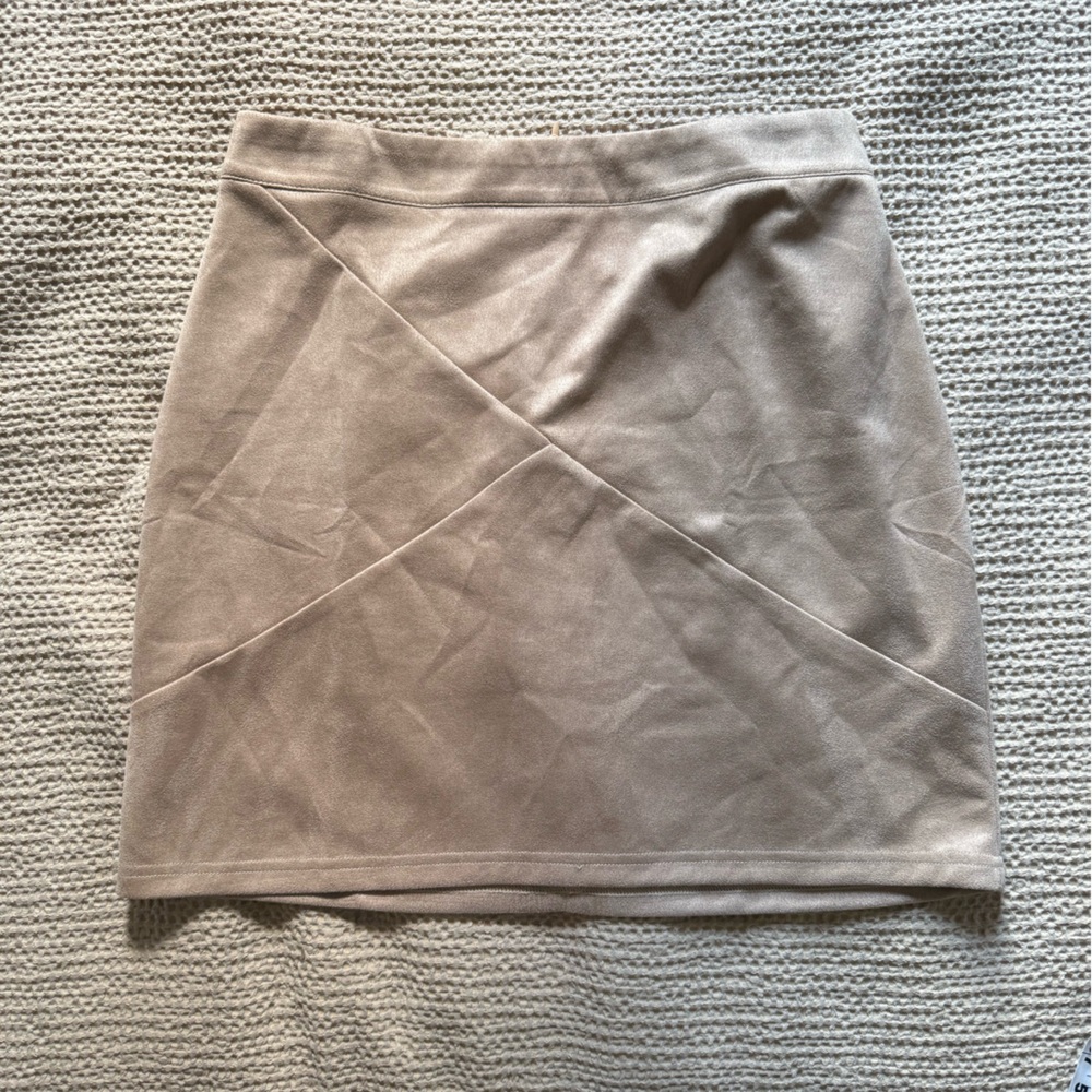 Suede Tan Mini Skirt NWT